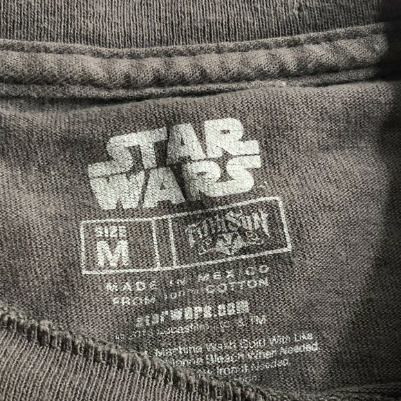 Mens Star Wars Size Medium Gray Darth Vader Christmas Funny Meme Shirt Holiday - Picture 4 of 6